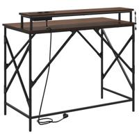 Bureau bruin eikenkleur 100 x 50 x 86.5 cm Bewerkt hout - thumbnail
