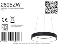 Steinhauer Led hanglampRinglede Ø 48cm zwart - 2695ZW - thumbnail