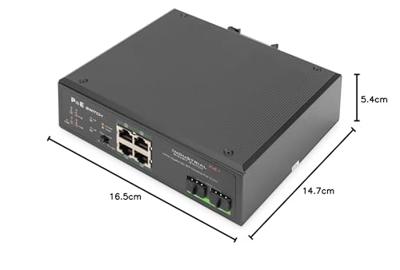 Digitus DN-651109 Industrial Ethernet Switch 10 / 100 / 1000 MBit/s IEEE 802.3af (12.95 W), IEEE 802.3at (25.5 W)