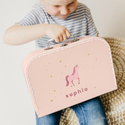 Kinderkoffer bedrukken - Roze - Groot