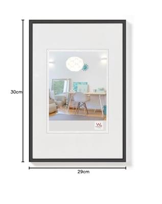 walther+ design KV130B Wissellijst Papierformaat: DIN A4 Zwart