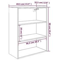 Hangkast 69,5x32,5x90 cm wit - thumbnail