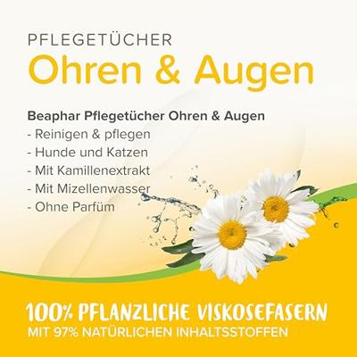 Beaphar Ogen & Oren vochtige doekjes voor hond/kat (30 st) 1 verpakking