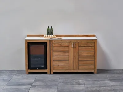 Passion Grills | Buitenkeuken Module Milano | Opstelling 05 | Albastro Cream