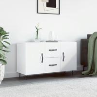Dressoir 100x36x60 cm bewerkt hout wit - thumbnail