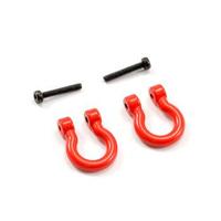 Fastrax Aluminum Towing Hook for RC Crawler (2) Red - thumbnail