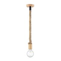 Landelijke Hanglamp Leonardo - hanglamp gemaakt van Touw - 11/11/115cm - geschikt voor E27 LED lichtbron - Pendellamp geschikt voor woonkamer, slaapkamer en keuken - thumbnail