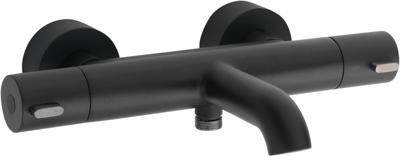 Ben Lavion thermostatische badkraan gestructureerd zwart