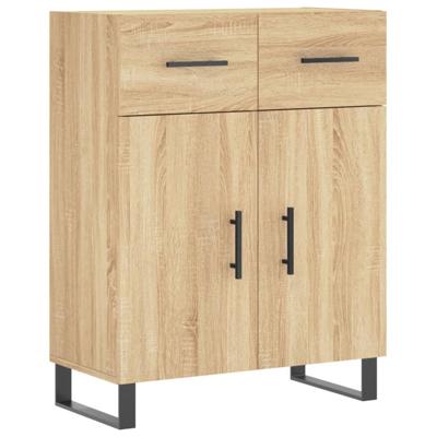 Dressoir 69,5x34x90 cm bewerkt hout sonoma eikenkleurig