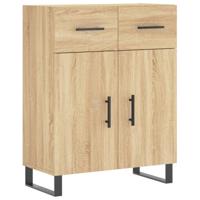 Dressoir 69,5x34x90 cm bewerkt hout sonoma eikenkleurig - thumbnail