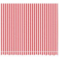 VidaXL Vervangingsdoek voor luifel gestreept 3x2,5 m rood en wit - thumbnail