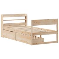 Bedframe zonder matras massief grenenhout 90x200 cm - thumbnail