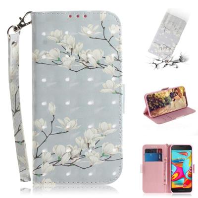 3D gekleurde tekening Magnolia patroon horizontale Flip lederen case voor Galaxy a2 core met houder & card slots & portemonnee 3D gekleurde tekening Magnolia patroon horizontale Flip lederen case voor Galaxy a2 core met houder & card slots & portemonnee