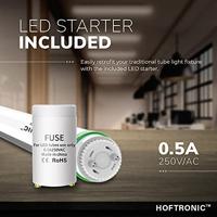 LED TL armatuur 120cm dubbel - T8 (G13) - 36 Watt 5760 lumen (160lm/W) - 3000K warm wit (830) - Koppelbaar - Flikkervrij - IP65 waterdicht - LED TL Lamp - thumbnail