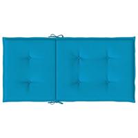 Tuinstoelkussens 2 st 100x50x4 cm blauw - thumbnail