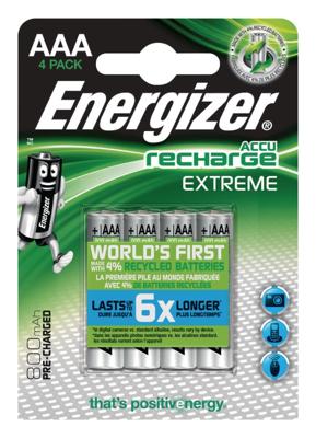 Energizer Extreme HR03 Oplaadbare AAA batterij (potlood) NiMH 800 mAh 1.2 V 4 stuk(s)