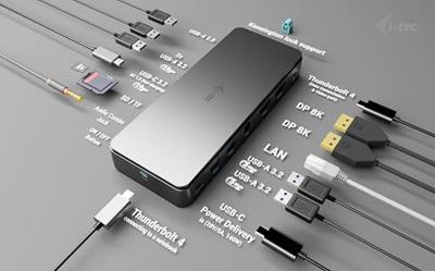 I-tec Thunderbolt 4 Dual DisplayPort Docking Station PRO + Power Delivery 92 W I-tec Thunderbolt 4 Dual DisplayPort Docking Station PRO + Power Delivery 92 W