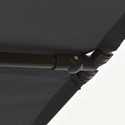 VidaXL Parasol met aluminium paal 2x1,5 m zwart