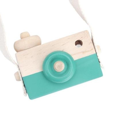 Cute Nordic opknoping houten camera speelgoed voor kinderen (groen)