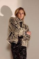 Tramontana Jacket Faux Fur Pu Details Q07-18-801 Jackets 006802-stone-black - thumbnail
