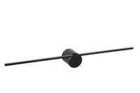 Lucide MIZAR - Wandlamp Badkamer - LED - 1x6W 2700K - IP44 - Zwart - thumbnail