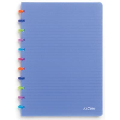Atoma Tutti Frutti schrift, ft A4, 144 bladzijden, geruit 5 mm, transparant blauw