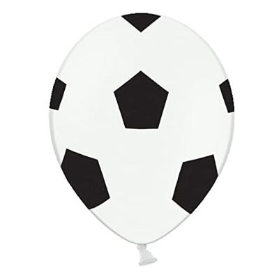 Voetbal Ballonnen Puur wit 30cm (6st)