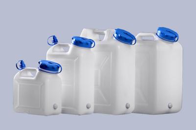 Hunersdorff Jerrycans met wijde hals | 6 l HD-PE met extra tuit | H287xB264xD132 mm | 1 stuk - 817110 817110