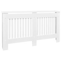 VidaXL Radiatorombouw 152 cm mdf wit - thumbnail
