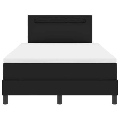 Bedframe met matras met matras Zwart 120 x 190 cm Kunstleer