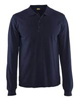 Blåkläder Poloshirt lange mouw 33881050 | Marineblauw | Maat XXL - 7330509482100 - thumbnail