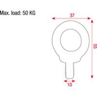DAP M10 luidspreker vliegoog 50 kg - thumbnail
