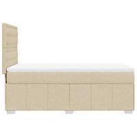 Boxspring met matras stof crèmekleurig 90x200 cm - thumbnail