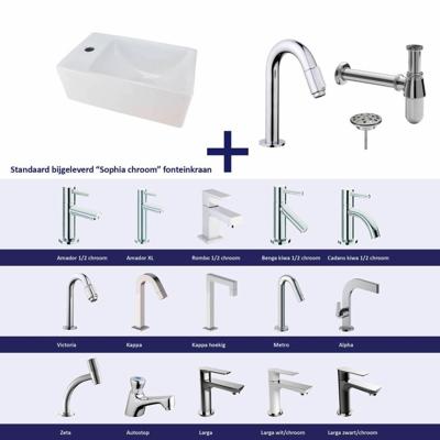 Fonteinset Chepri Mini Xxs 30,5X18X11 cm Links Chroom Aqua Splash