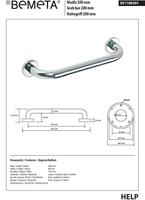 Handgreep Sapho Handicap 20cm Roestvrij Staal - thumbnail