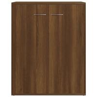 Dressoir 60x30x75 cm bewerkt hout bruineikenkleurig - thumbnail