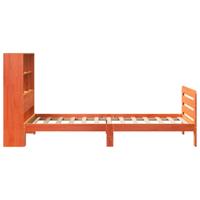 Bedframe zonder matras massief grenenhout wasbruin 75x190 cm - thumbnail