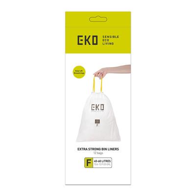 Afvalzak eko mdpe type f trekb 64x75cm 40-60l wit | 6 stuks