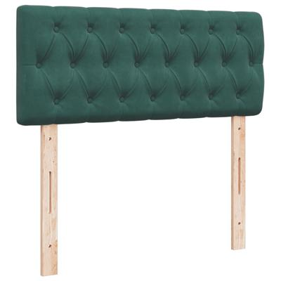 Boxspring met matras fluweel donkergroen 120x200 cm - thumbnail