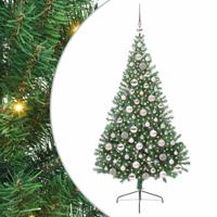 VidaXL Kunstmatig voorverlicht kerstboom met 300 led groen 180 cm pvc - thumbnail