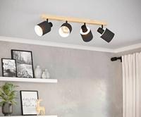 Eglo Houten plafondlamp Batallas 4-lichts plafondlamp 99492 - thumbnail