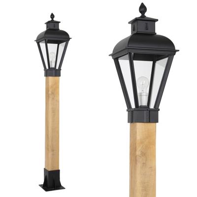 Tuinlamp Vondel WOOD Sokkel buitenlamp zwart Tuinlamp Vondel WOOD Sokkel buitenlamp zwart