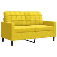 3-delige Loungeset met kussens en bolsters fluweel geel - thumbnail