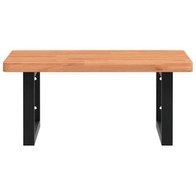 Badkamer wandschap staal en massief beukenhout