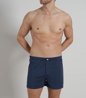2-pak wijde heren boxershorts - Fox packet 2260 - Blauwe katoenen losse heren boxershorts