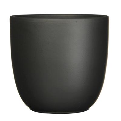 Mica Decorations Tusca ronde pot zwart 25x28cm