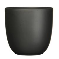 Mica Decorations Tusca ronde pot zwart 25x28cm - thumbnail