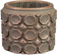 TS Collection bloempot kunststof, steen 8x7cm roze - thumbnail