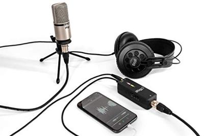 IK Multimedia iRig Pre 2 Smartphone microfoon Dasspeld Zendmethode:Kabelgebonden Audio, 2.0 (3.5 mm jackplug) Kabelgebonden