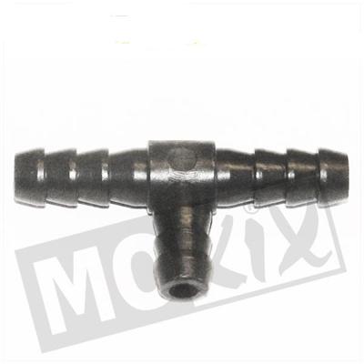 T-stuk benzine slang 8 mm. zwart